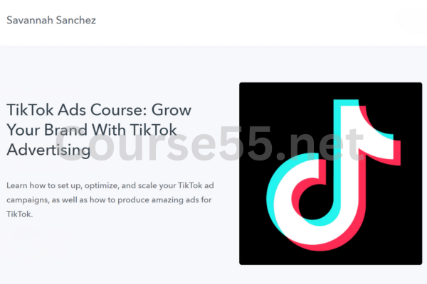 TikTok-Ads-Course-Grow-Your-Brand-With-TikTok-Advertising-By-Savannah-Sanchez-free-download