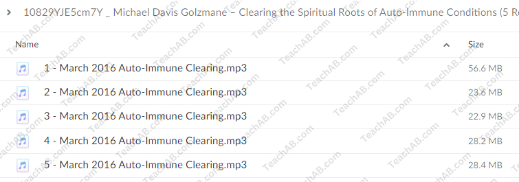 Clearing the Spiritual Roots of Auto-Immune Conditions (5 Recordings) By Michael Davis Golzmane - free download