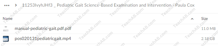 Pediatric Gait: Science-Based Examination and Intervention By Paula Cox - free download
