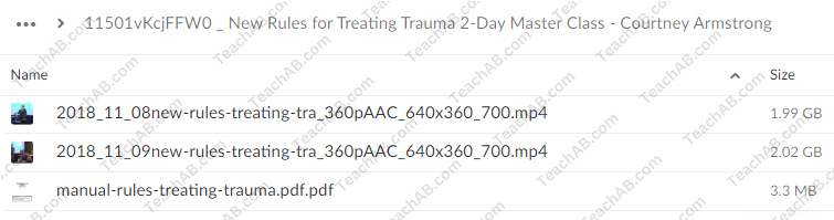 New Rules for Treating Trauma: 2-Day Master Class By Courtney Armstrong - free download
