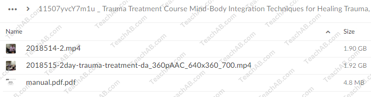 Trauma Treatment Course: Mind-Body Integration Techniques for Healing Trauma, PTSD and Grief By Michael Prokop - free download