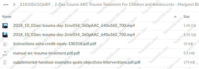 2-Day Certificate Course: ARC Trauma Treatment For Children and Adolescents By Margaret Blaustein - free download