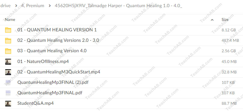Quantum Healing 1.0 – 4.0 By Talmadge Harper - Harper Healing - free download