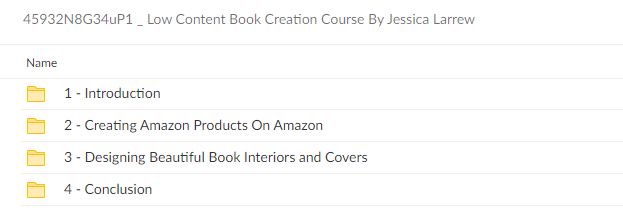 Low Content Book Creation Course By Jessica Larrew - free download