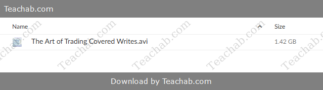 The Art of Trading Covered Writes [1 video (AVI)] by Dan Sheridan - free download