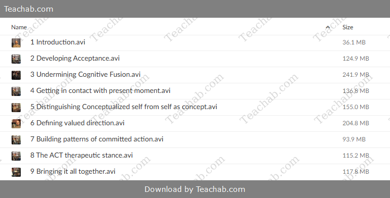 Learning Act: An Acceptance and Commitment Therapy Skills by Jason Luoma – Training Manual - free download